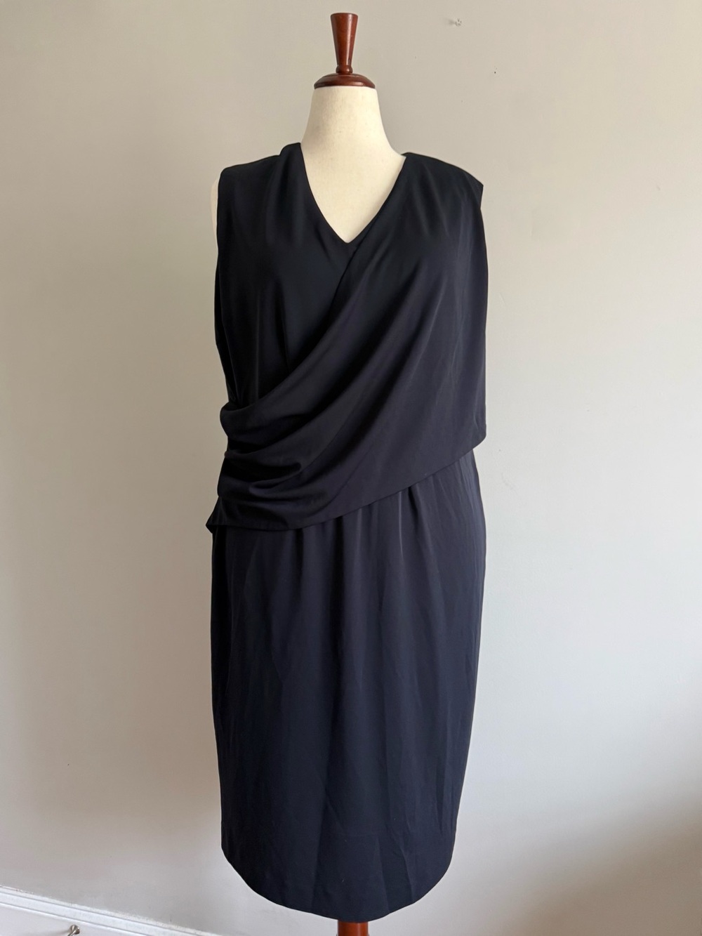 "Lucille" Sleeveless Jersey Wrap Dress